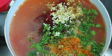 борщ с карамелизированной свеклой