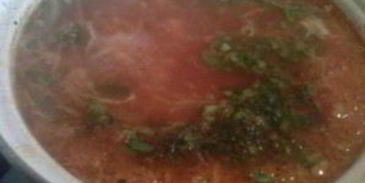 борщ с кислой капустой на перепелах