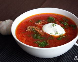 Борщ с квашеной капустой