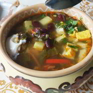 Рецепт Борща с щавелем и фасолью