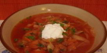 красный борщ постный