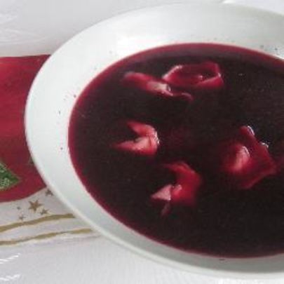 Польский борщ на свекольной закваске с сухими грибами