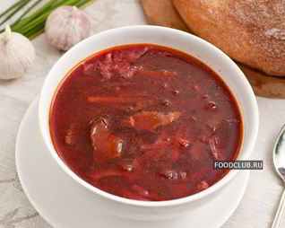 Постный борщ с грибами