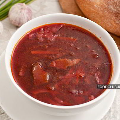 Постный борщ с грибами