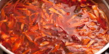 постный борщ с грибами