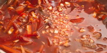 постный борщ с грибами