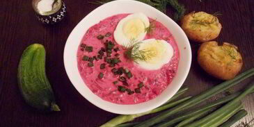 шалтибарщай — холодный борщ по-литовски