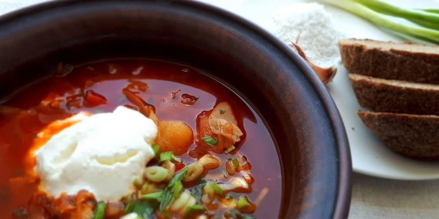 Рецепт украинского борща с грибами