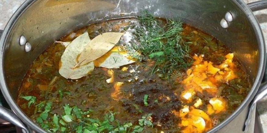 Рецепт зеленого борща