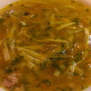 Рецепт Домашней лапши на курино-капустном бульоне по-варшавски