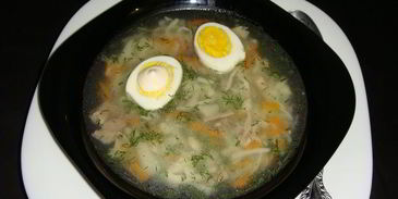 домашняя лапша на курином бульоне