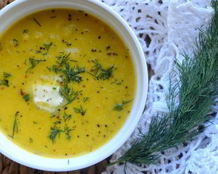 Овощной крем-суп на курином бульоне