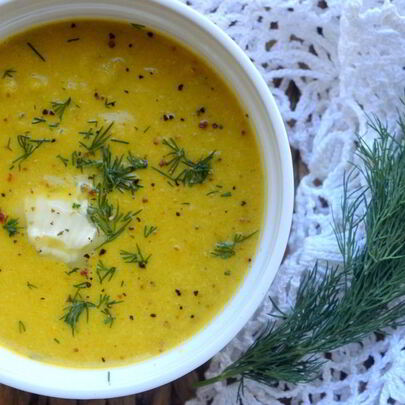 Овощной крем-суп на курином бульоне