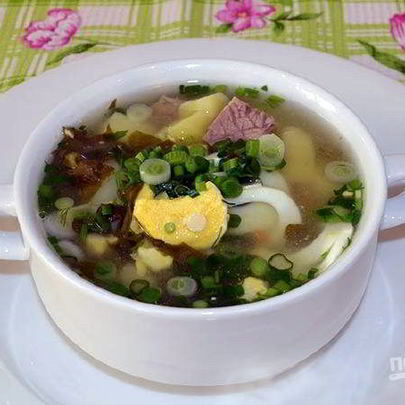 Щавелевый суп на мясном бульоне