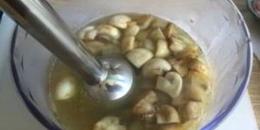 суп грибной на курином бульоне