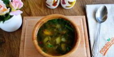 суп из щавеля на курином бульоне