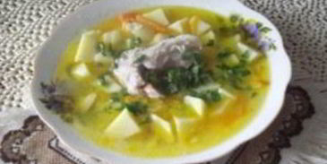 суп на говяжьем бульоне