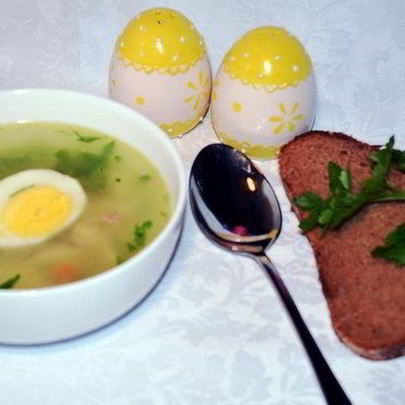 Суп на мясном бульоне