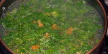 суп на мясном бульоне