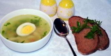 суп на мясном бульоне