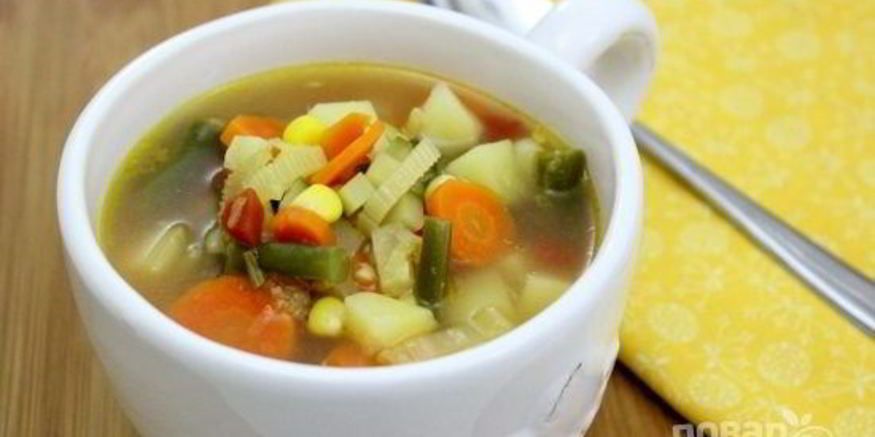 Рецепт супа на овощном бульоне