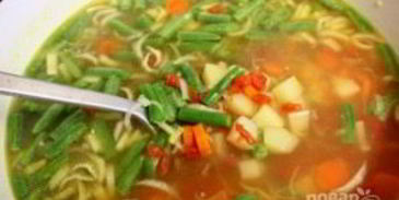 суп на овощном бульоне
