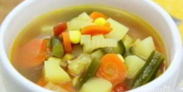 суп на овощном бульоне