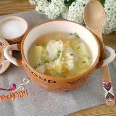 Суп на рыбном бульоне