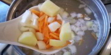 суп на рыбном бульоне