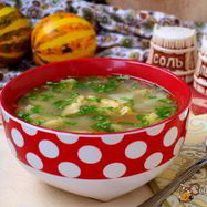 Рецепт Супа с тыквенными клецками на мясном бульоне