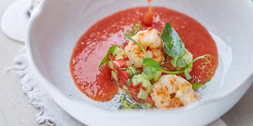 Рецепт гаспачо с креветками