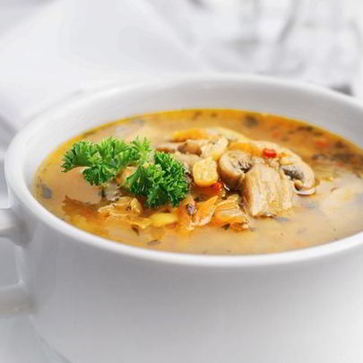 Гороховый суп с грибами