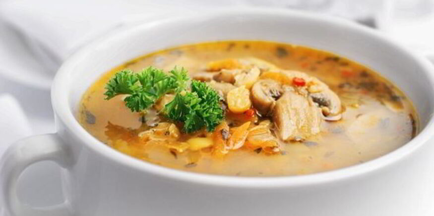 Рецепт горохового супа с грибами