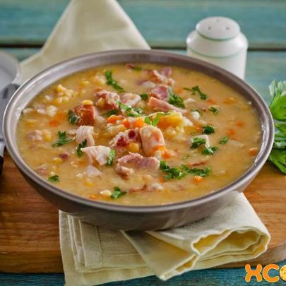 Гороховый суп с копченой курицей в мультиварке