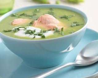 Гороховый суп с лососем