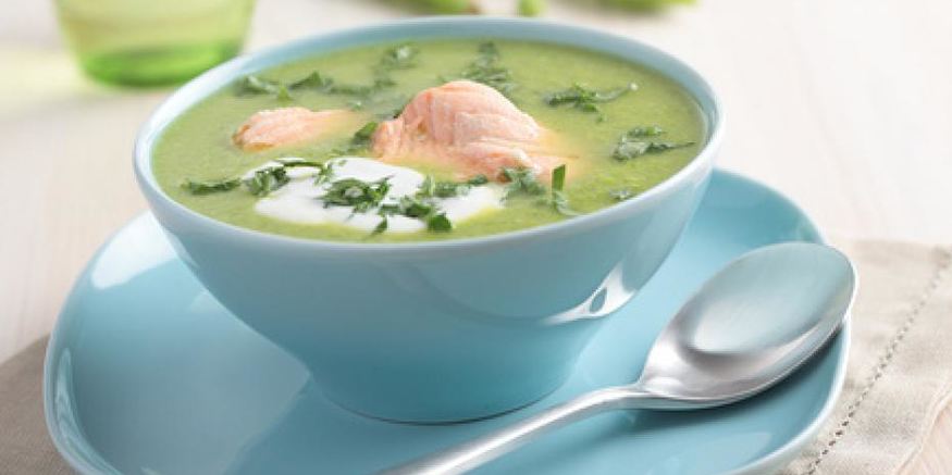 Рецепт горохового супа с лососем