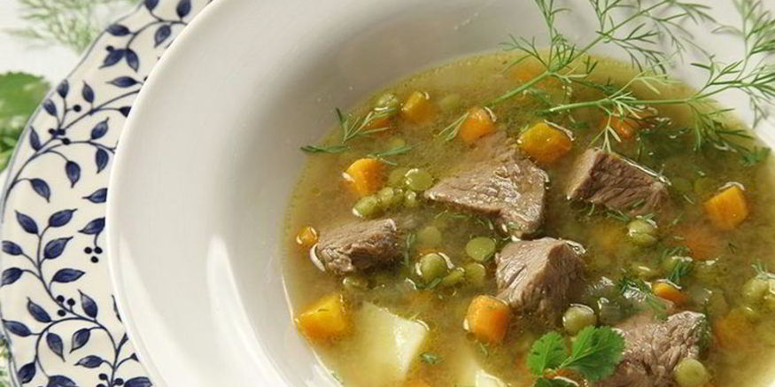 Рецепт горохового супа с мясом