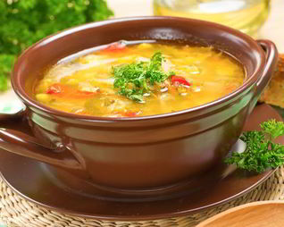 Гороховый суп с тыквой