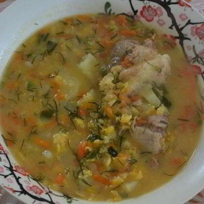 Гороховый суп со свининой в мультиварке