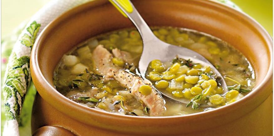 Рецепт горохового супа со свиной рулькой