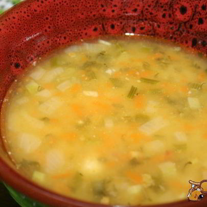 Густой гороховый суп с куриной грудкой и чорризо