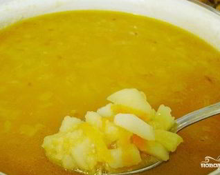 Постный гороховый суп без копченостей