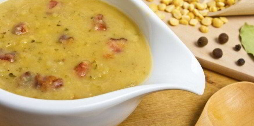 Рецепт супа горохового с куриным мясом и копченостями