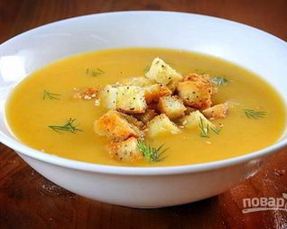 Суп гороховый с сухариками