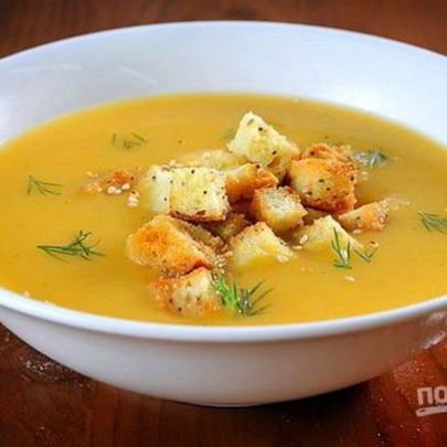 Суп гороховый с сухариками