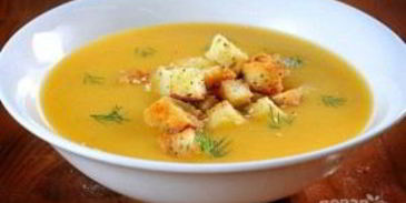 суп гороховый с сухариками