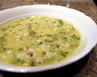 Суп из риса и гороха