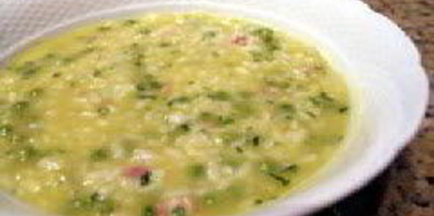 Рецепт супа из риса и гороха