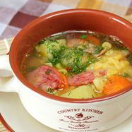 Рецепт Супа с горохом и копченой колбасой
