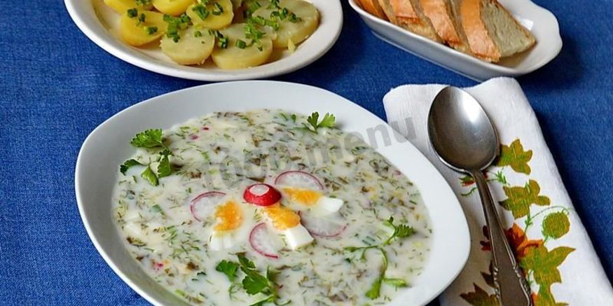 Рецепт холодника из щавеля на кефире